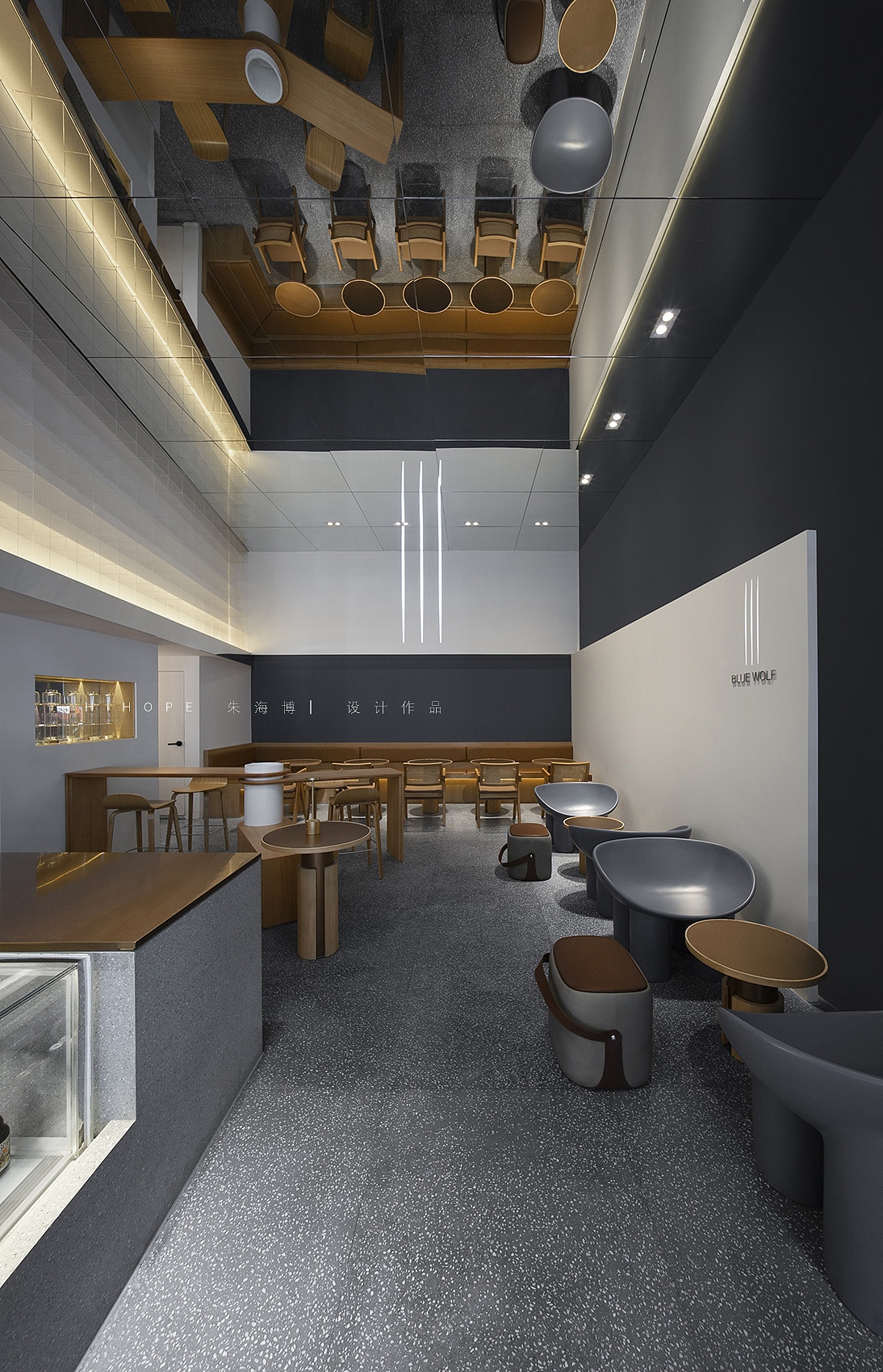 城市狩獵者--BLUE WOLF咖啡（圖ZMjQ0NDM2NTY4） - 酒店餐飲設(shè)計 - 站酷設(shè)計師ARCHIHOPE朱海博原創(chuàng)素材 - 站酷ZCOOL