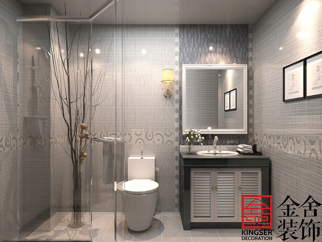 金舍装饰-保利花园139平米装修效果图-简美风格-三居室装修（图ZNjAwNDY1ODA=） - 家装设计 - 站酷设计师金舍首席设计杨卓原创素材 - 站酷ZCOOL