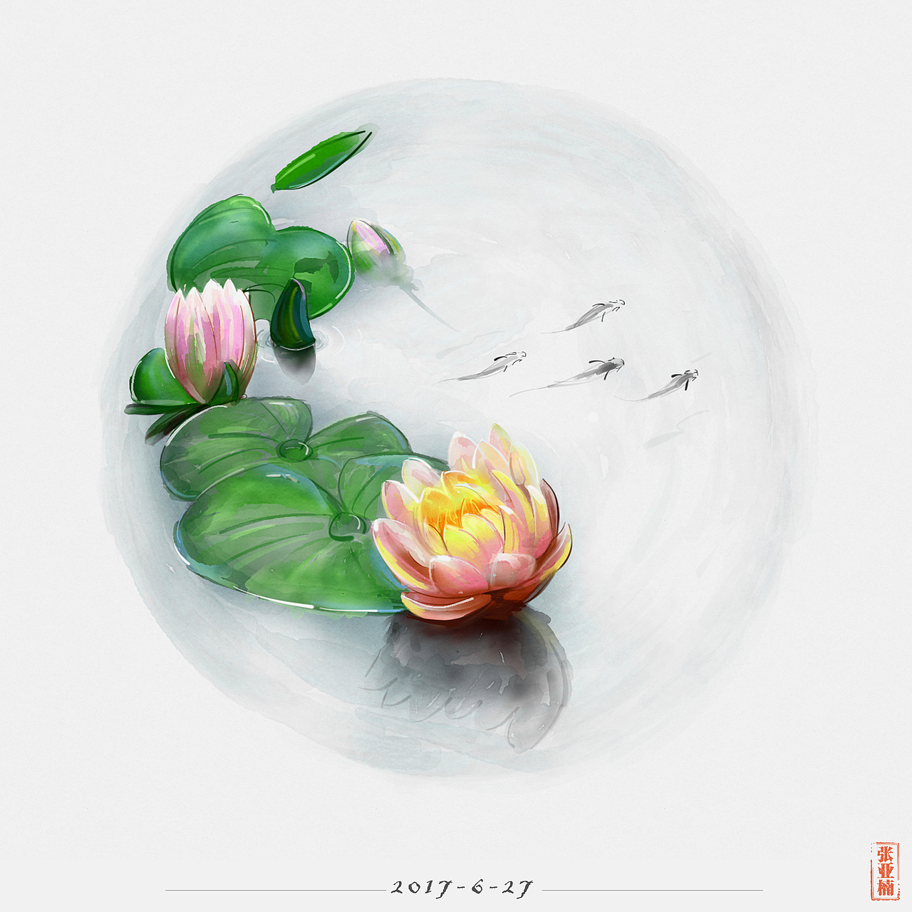 荷（图ZODM5OTE3MDg=） - 绘画 - 站酷设计师小鼻屎原创素材 - 站酷ZCOOL