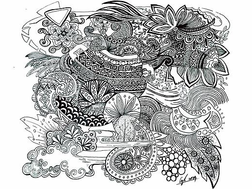 黑白装饰画