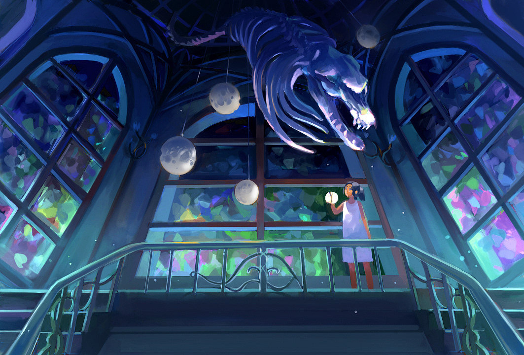 夜晚博物馆（图ZMjIyMTMzNzgw） - 创作习作 - 站酷设计师奥兰治橙子原创素材 - 站酷ZCOOL