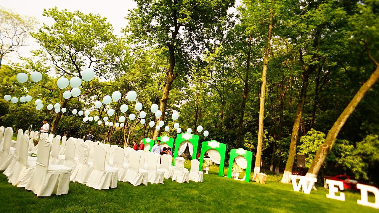 绿色草坪婚礼