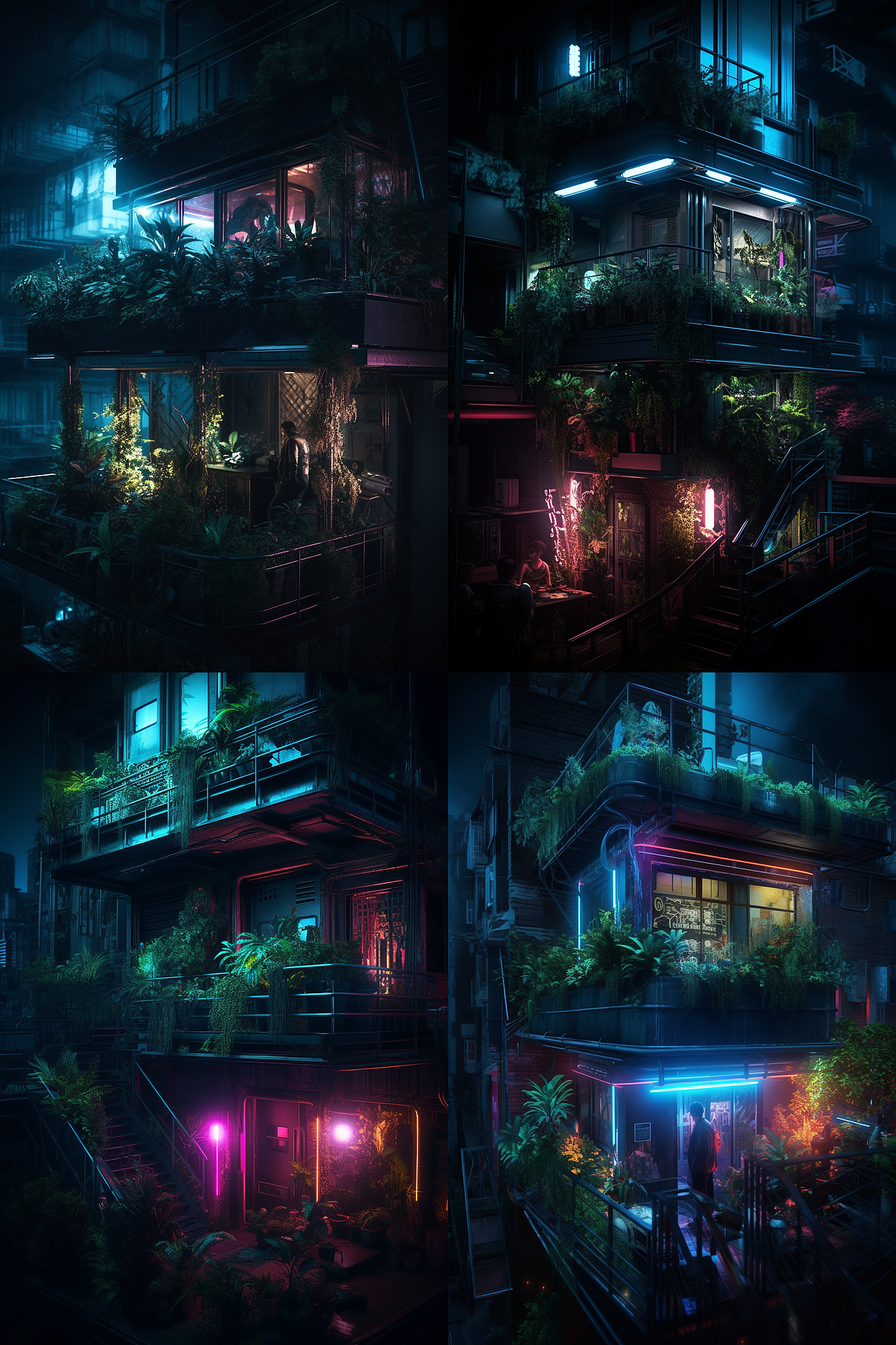 AI · 赛博朋克世界主题矩阵