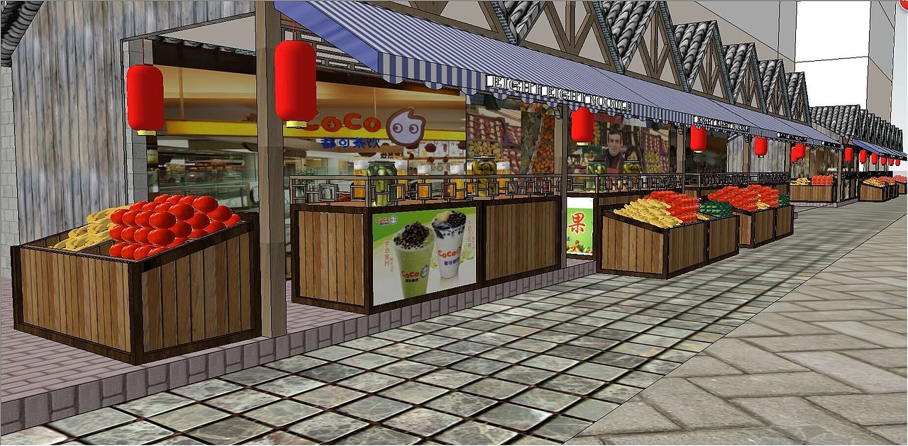 古街小吃一条街设计