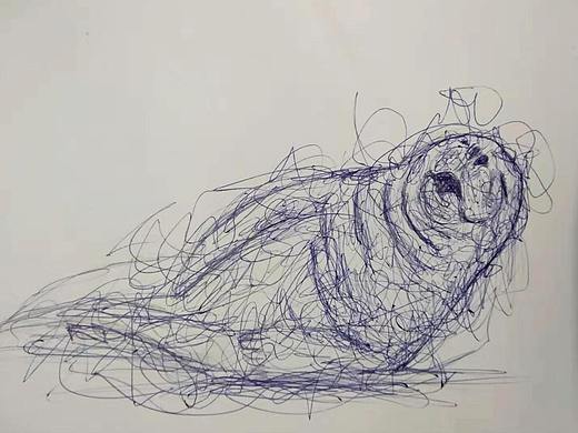 亂線繪畫海豹（個人主頁-ZMzQyMjE5OTY=） - 藝術(shù)插畫 - 站酷設(shè)計師繪星撞地球原創(chuàng)素材 - 站酷ZCOOL