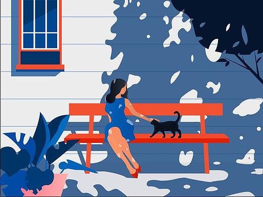 午后-逗貓日常（個人主頁-ZMjc4MTQ3NzI=） - 圖案 - 站酷設(shè)計師阿墨ly原創(chuàng)素材 - 站酷ZCOOL