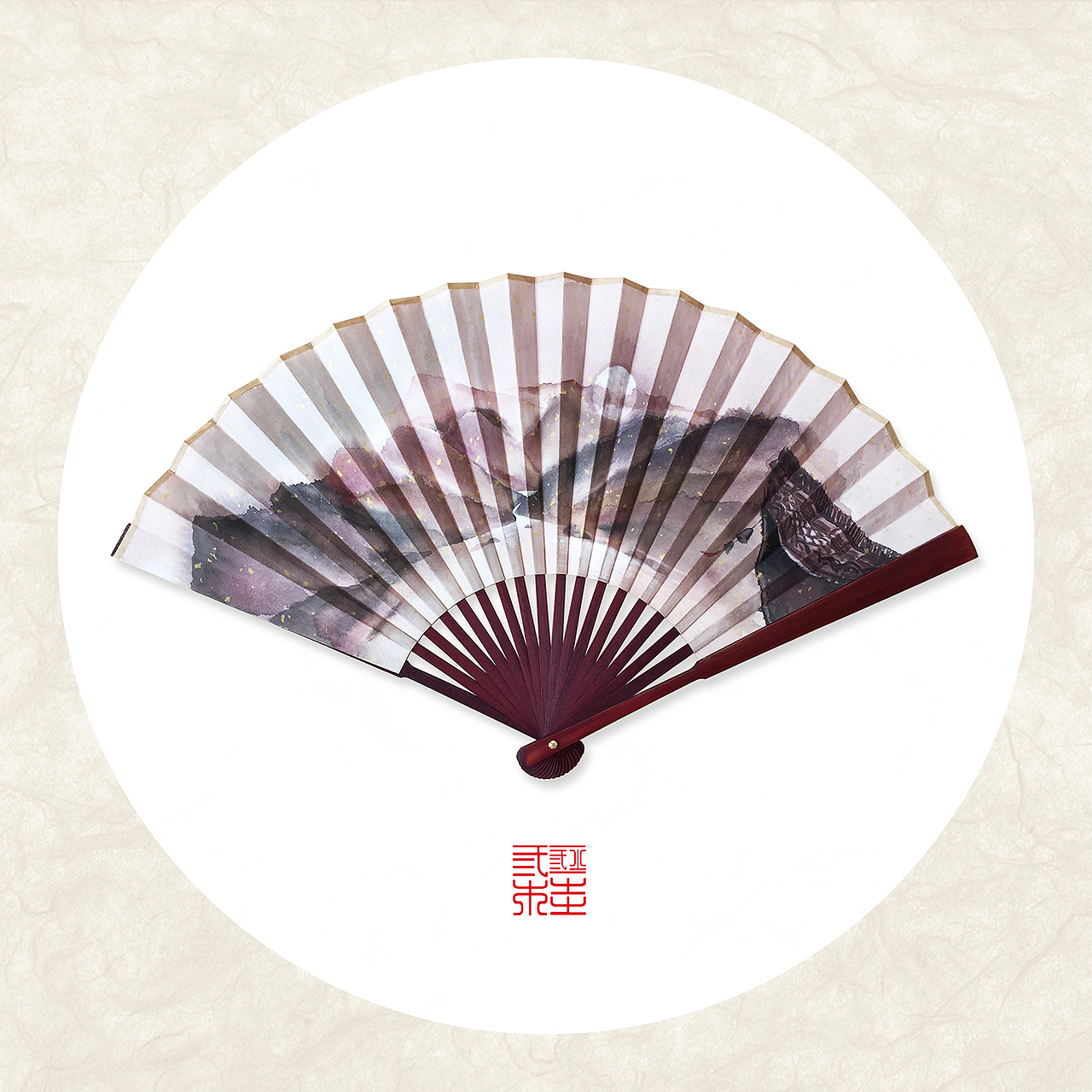 扇（图ZNzY4MzUyODQ=） - 商业插画 - 站酷设计师吴都Jasmine原创素材 - 站酷ZCOOL