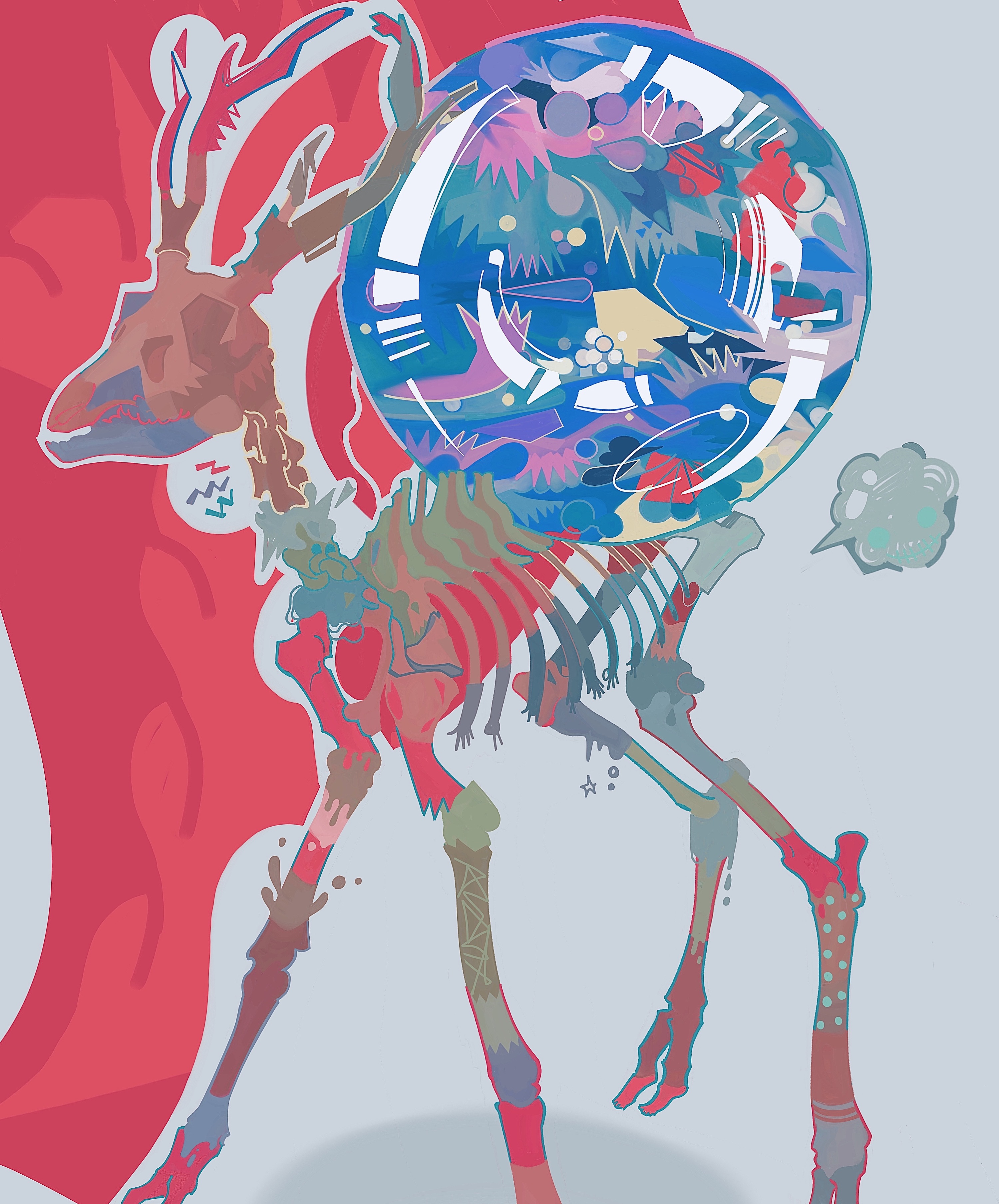 变异鹿鹿|插画|插画习作|shaw蛋蛋 - 原创作品 - 站酷 (zcool)