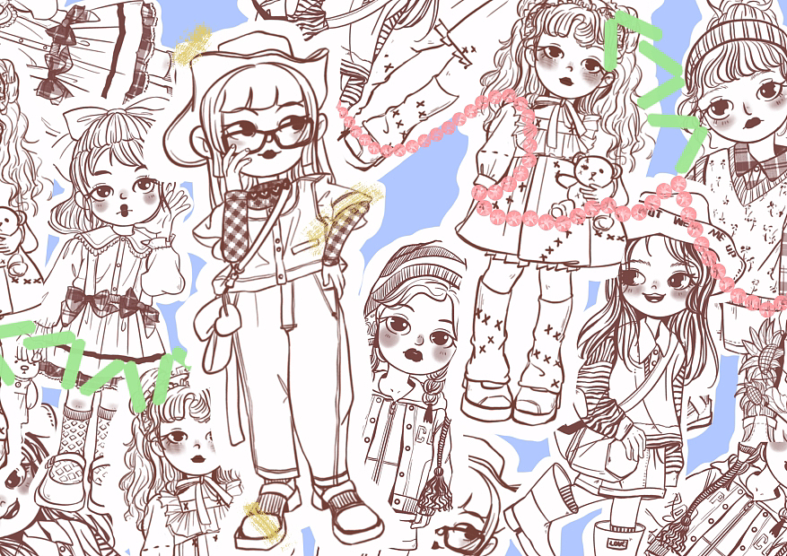 🍼🍭夏天画的少女穿搭合集🛼💊🎀🧸