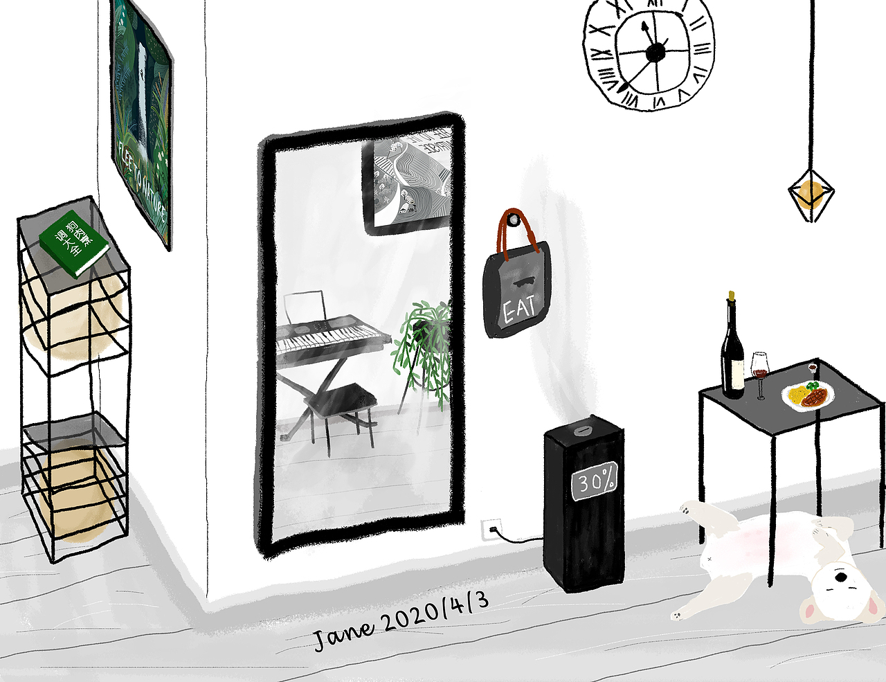 狗儿与美食与独居的我5（图ZMjAzNzY4MDcy） - 创作习作 - 站酷设计师影子阿车原创素材 - 站酷ZCOOL