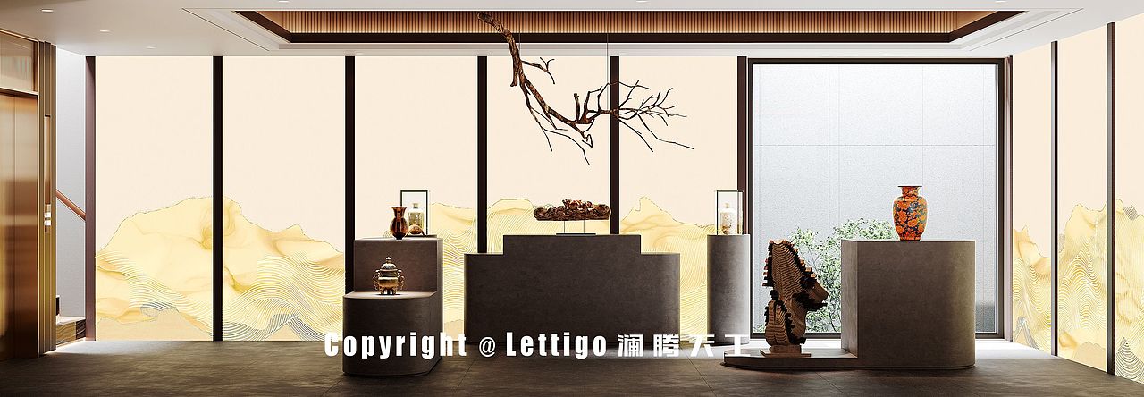 高端组|新中式别墅休闲室（图ZMzY0MTA3MzM2） - 家装设计 - 站酷设计师DesignerZtt186原创素材 - 站酷ZCOOL