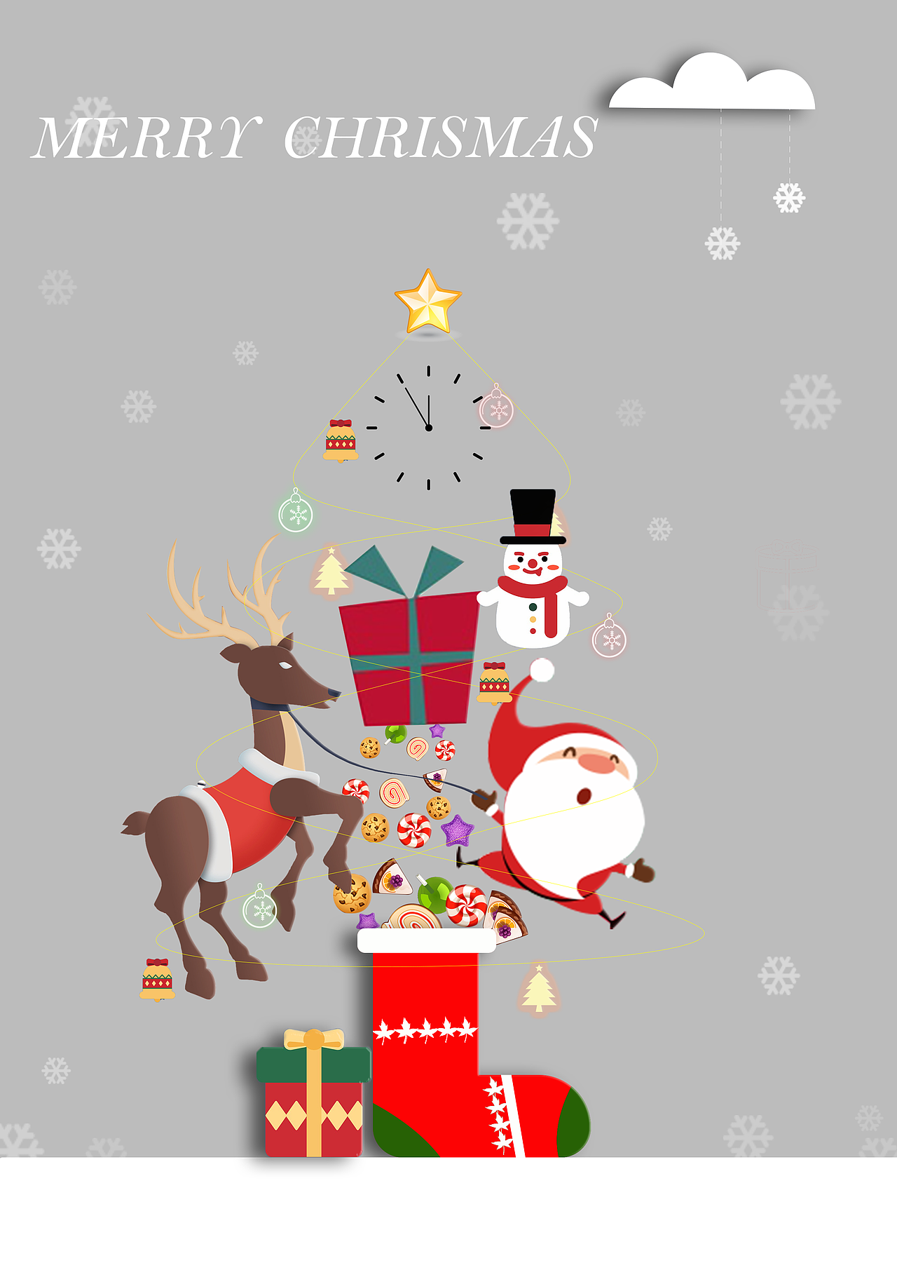 MARRY Christmas（图ZMTk1NjM0Njk2） - 海报 - 站酷设计师鲸鱼噜咔咔原创素材 - 站酷ZCOOL
