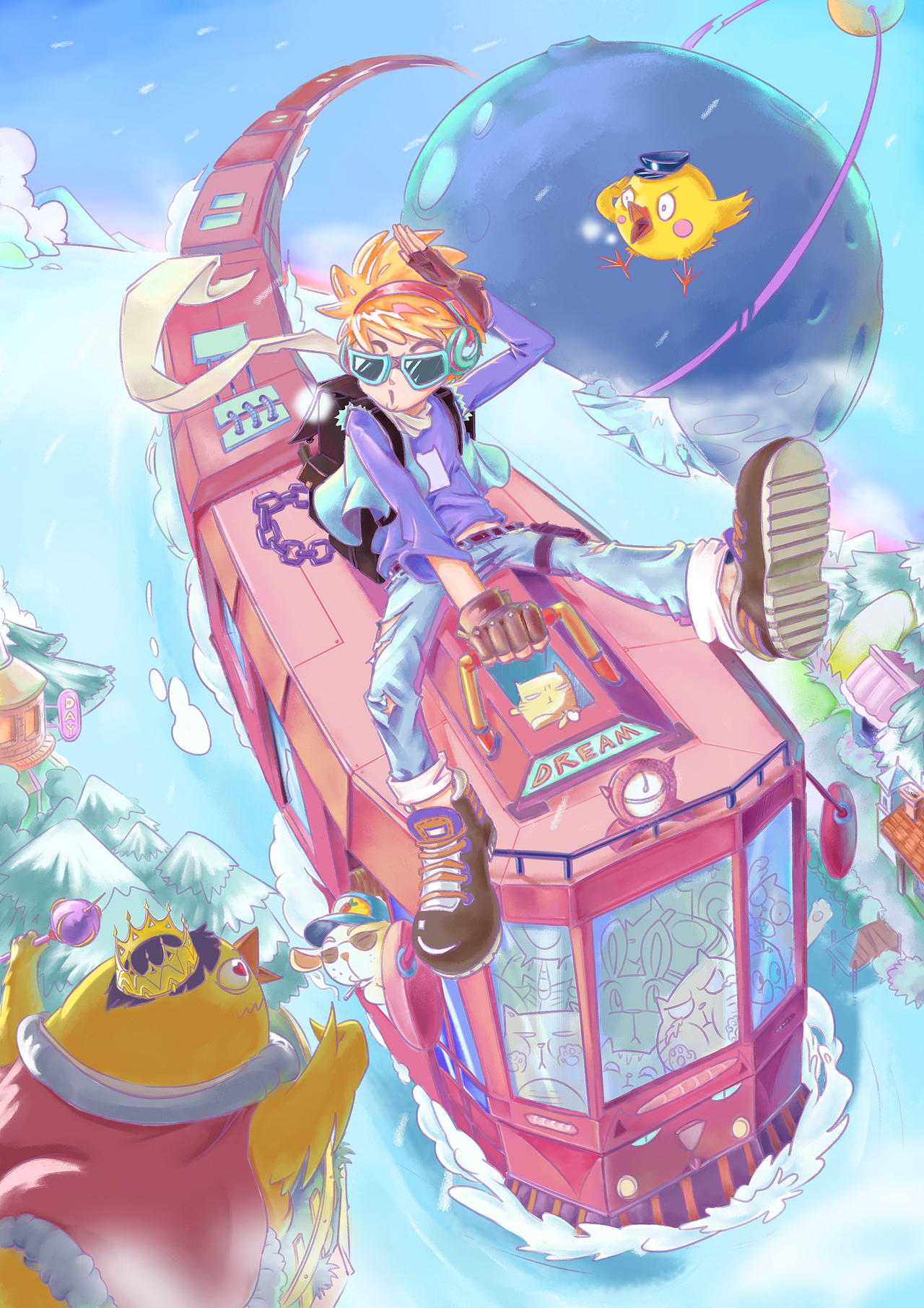 环游世界｜探险 ——猫空白日梦插画比赛作品（图ZOTU4NDA4NjA=） - 概念设定 - 站酷设计师金达派和工作室原创素材 - 站酷ZCOOL