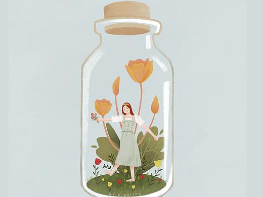 留住春天（個(gè)人主頁-ZMzUzMzcyODg=） - 藝術(shù)插畫 - 站酷設(shè)計(jì)師xiaoling呀原創(chuàng)素材 - 站酷ZCOOL