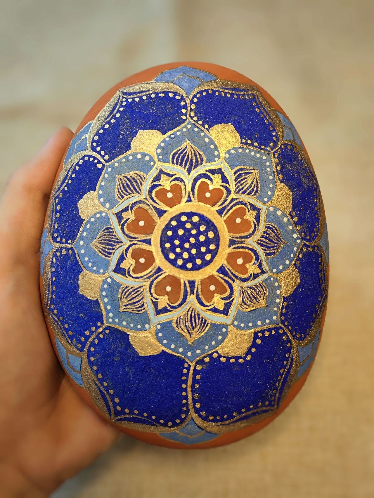 《好运莲莲》岩彩（图ZMzU1MjgxODEy） - 绘画 - 站酷设计师啟偉岩彩原创素材 - 站酷ZCOOL