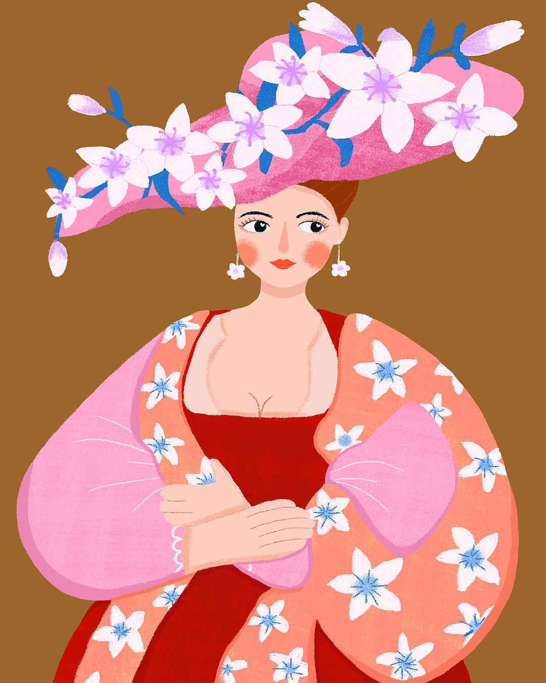 重构名画系列 | 当名画中的女人遇见花