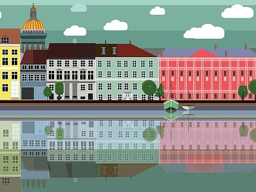 圣彼得堡四季插画设计