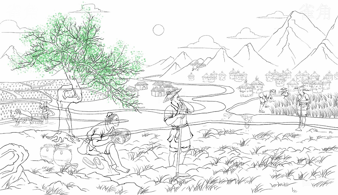 古诗词绘本线稿