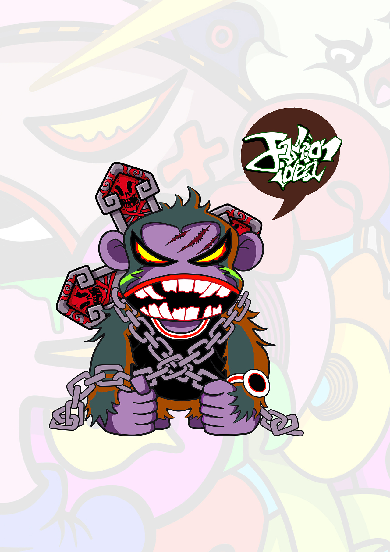 潮流插画潮酷公仔设计