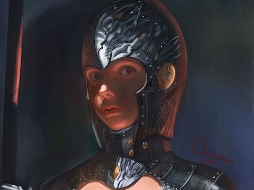 女战士盔甲---PS厚涂（个人主页-ZMzc2NTYwNTI=） - 创作习作 - 站酷设计师一曲笙歌19原创素材 - 站酷ZCOOL