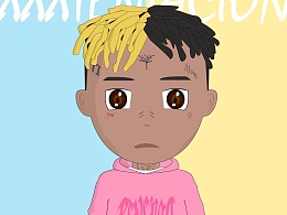 【纪念已逝说唱歌手xxxtentacion】ai鼠绘卡通版插画