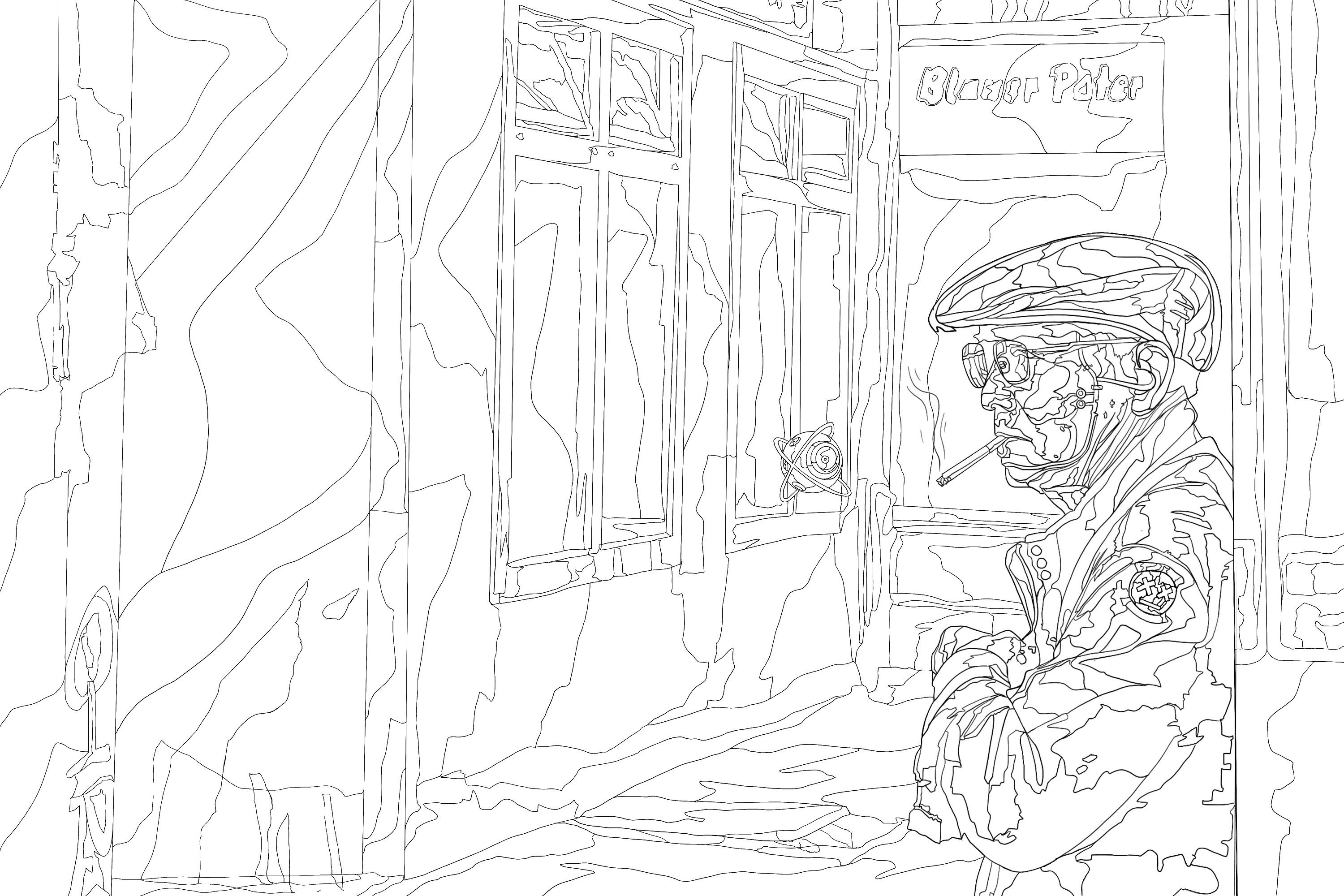 机械城市印象——赛博朋克风格插画创作