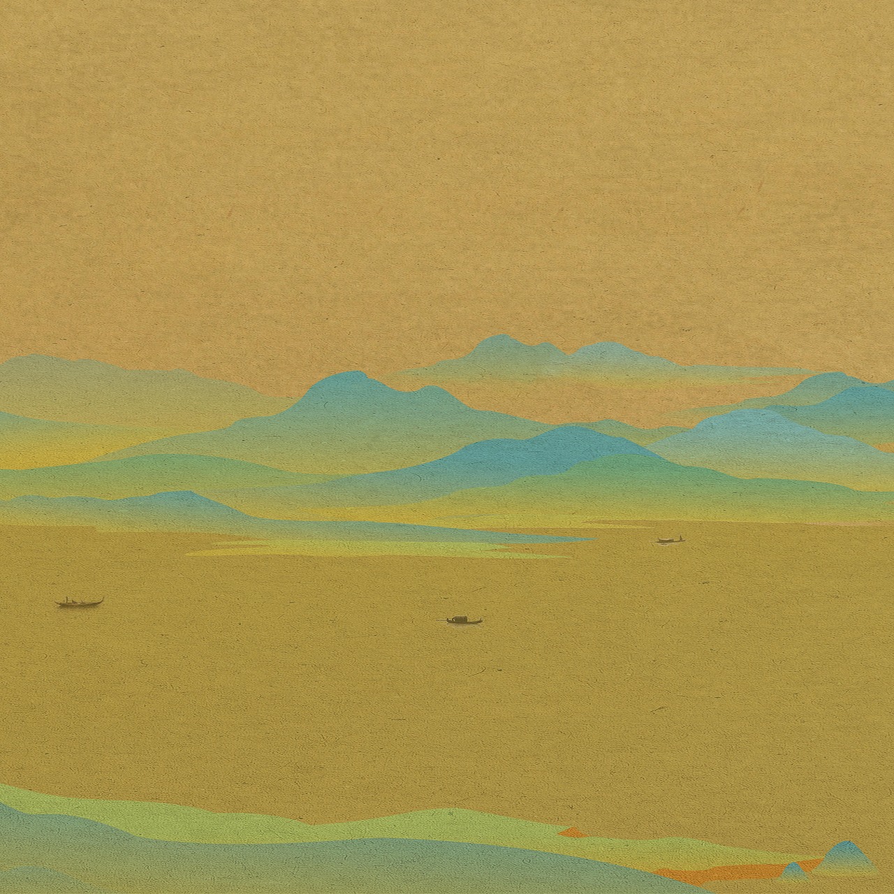 千里江山图（图ZMTQ2NjAzOTk2） - 艺术插画 - 站酷设计师吕豆豆啦原创素材 - 站酷ZCOOL