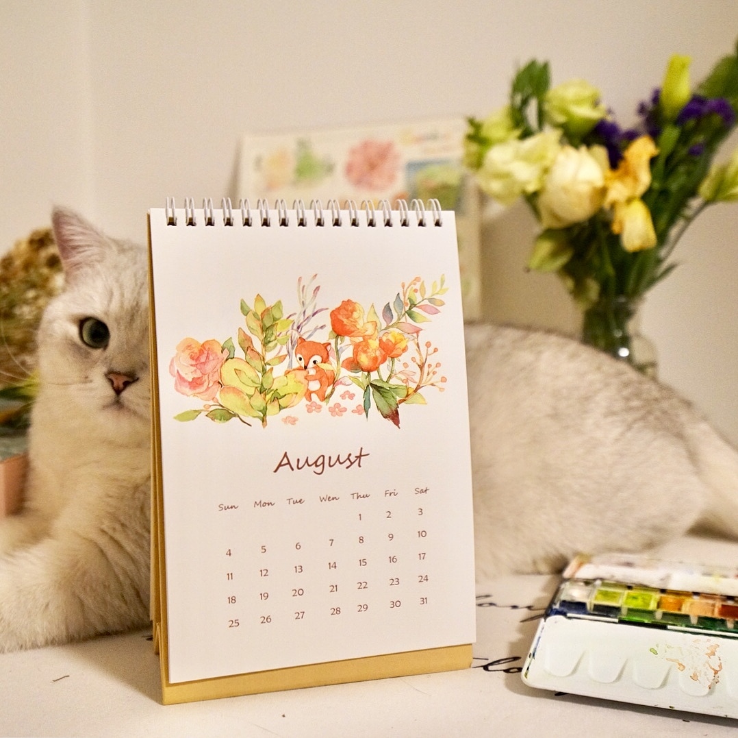 自制手绘水彩日历（图ZMTM4OTIxMDgw） - 商业插画 - 站酷设计师小悦cherolia原创素材 - 站酷ZCOOL