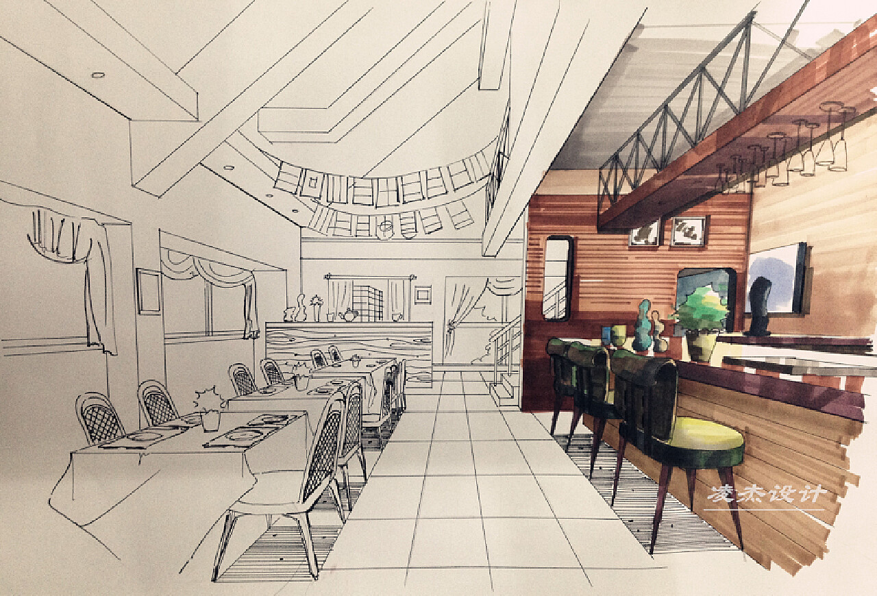 港式茶餐厅室内空间设计|空间|室内设计|LIOU_DESIGN - 原创作品 - 站酷 (ZCOOL)