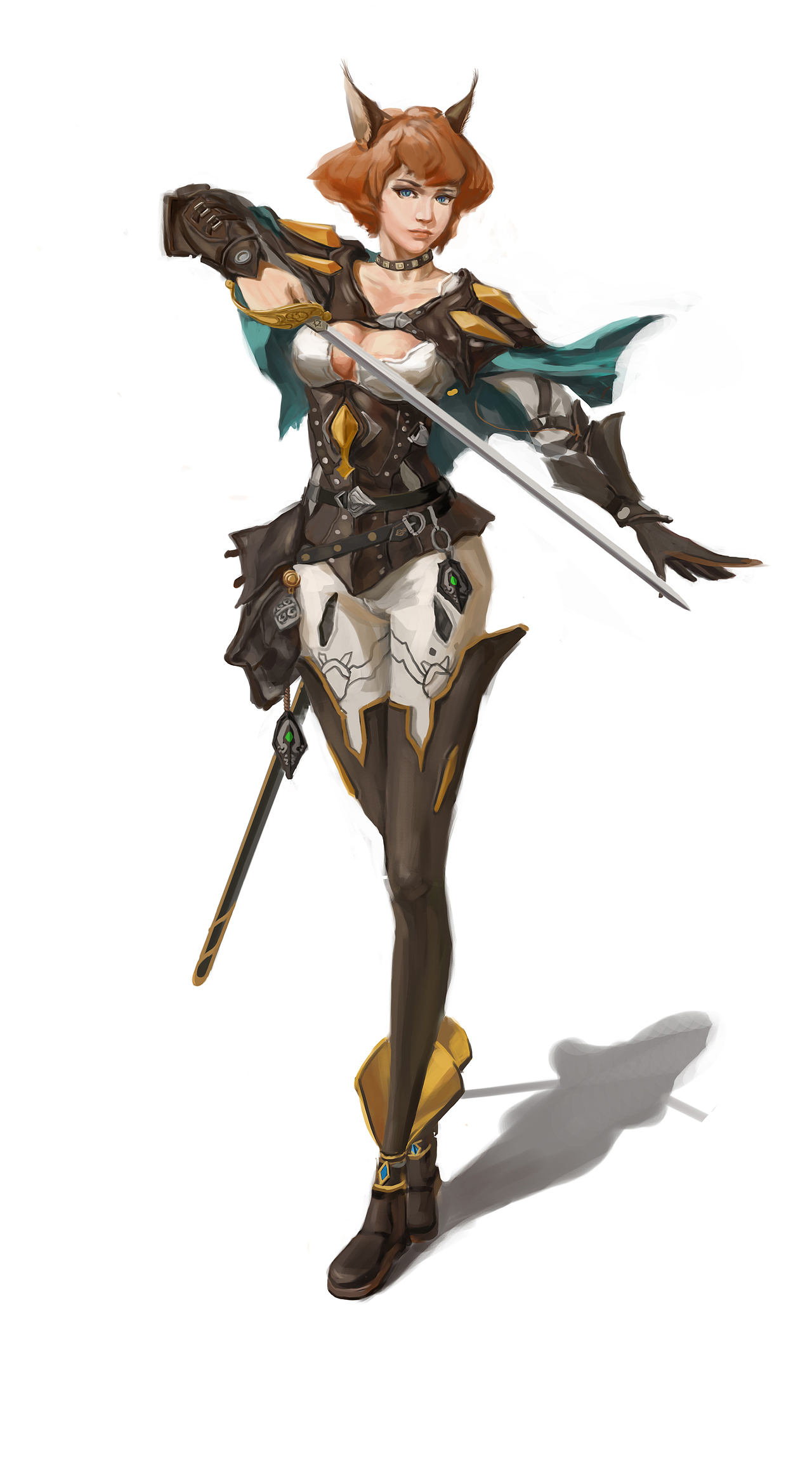 美女剑士|插画|游戏原画|冬不台风_原创作品-站酷(zcool)