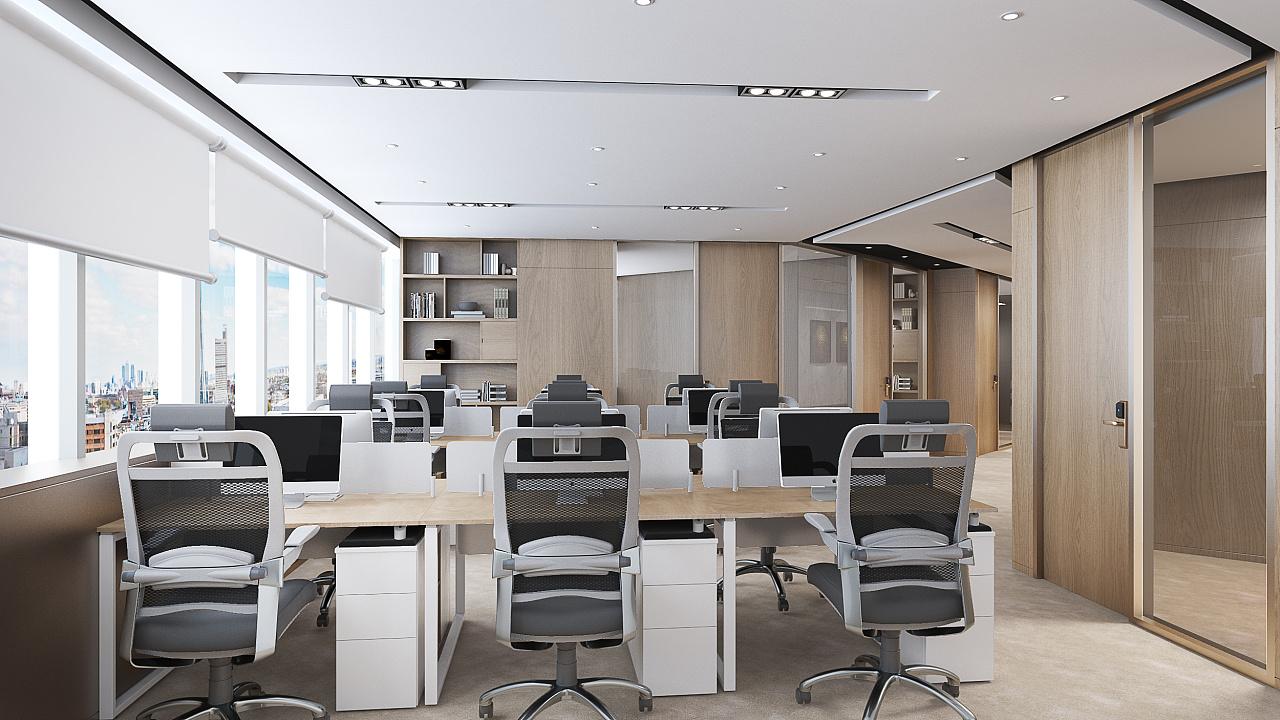 商务风办公室设计分享|空间|家装设计|巷上石头 - 原创作品 - 站酷