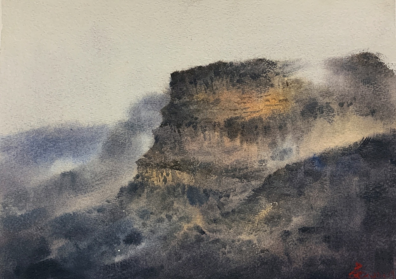 太行山系列水彩风景作品