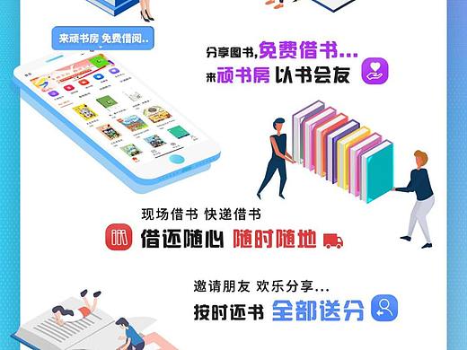 讀書，借書小程序宣傳海報(bào)（個(gè)人主頁(yè)-ZNDgwNTU1OTI=） - 海報(bào) - 站酷設(shè)計(jì)師凡人小小原創(chuàng)素材 - 站酷ZCOOL