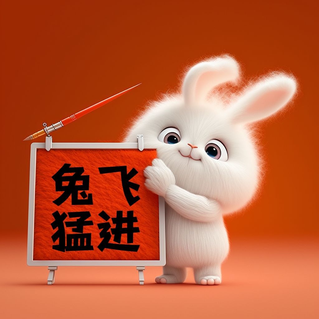 祝大家新年快乐,前兔似锦,兔飞猛进