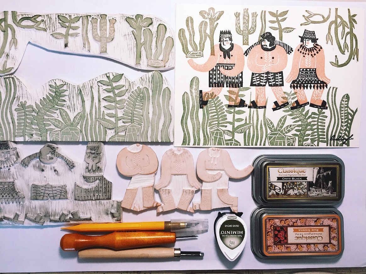 路上路的橡皮章