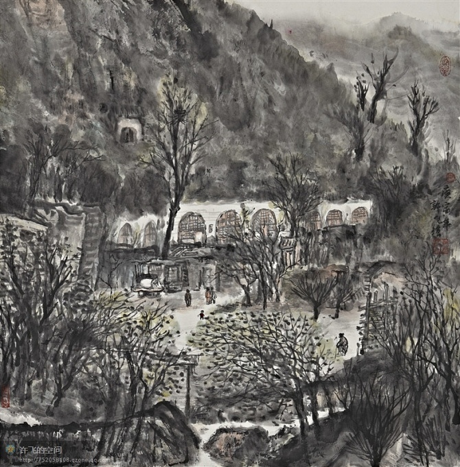 许飞国画作品