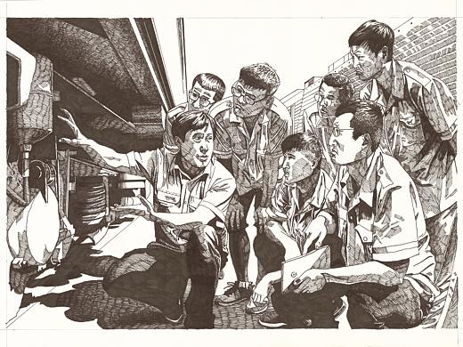 铁路题材插画