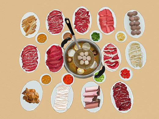 家乡美食插画