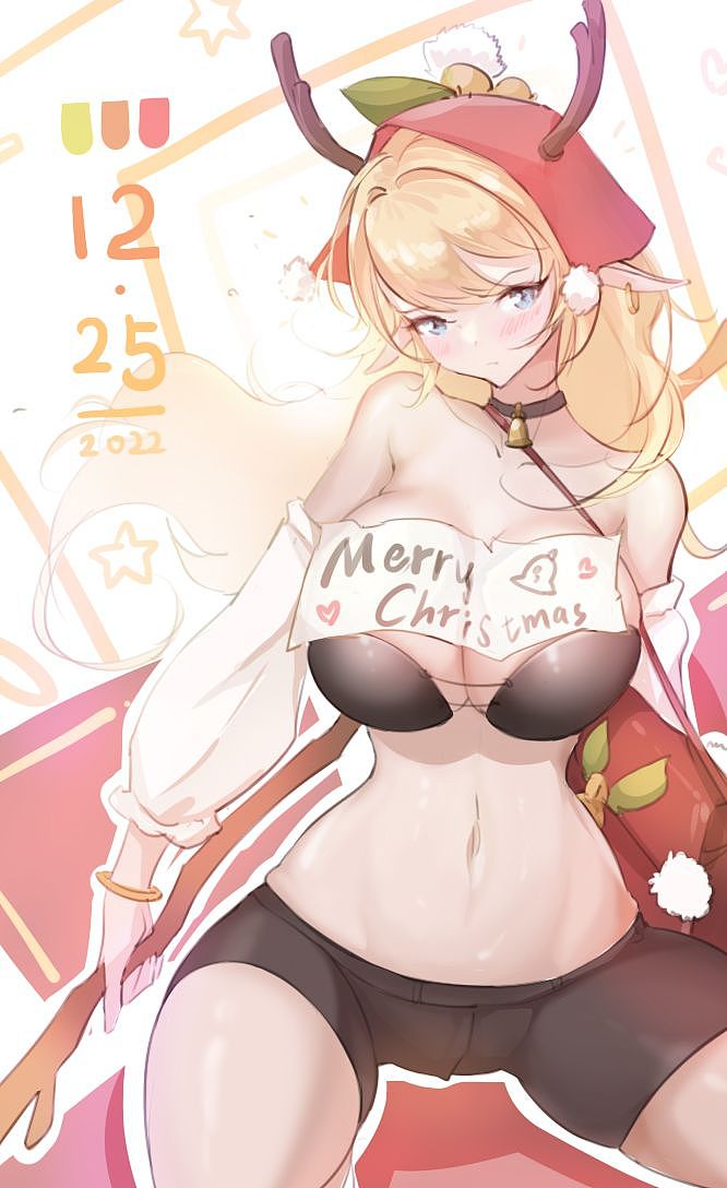 女精灵送圣诞祝福～