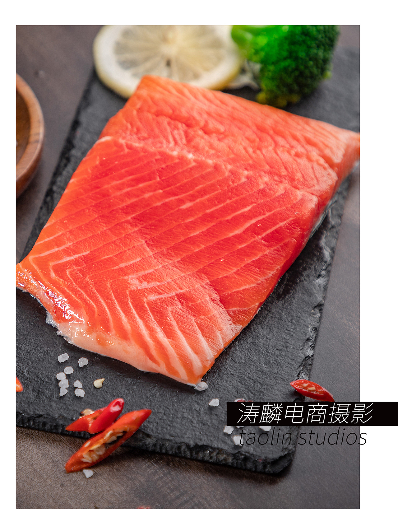 三文鱼 虾丸拍摄