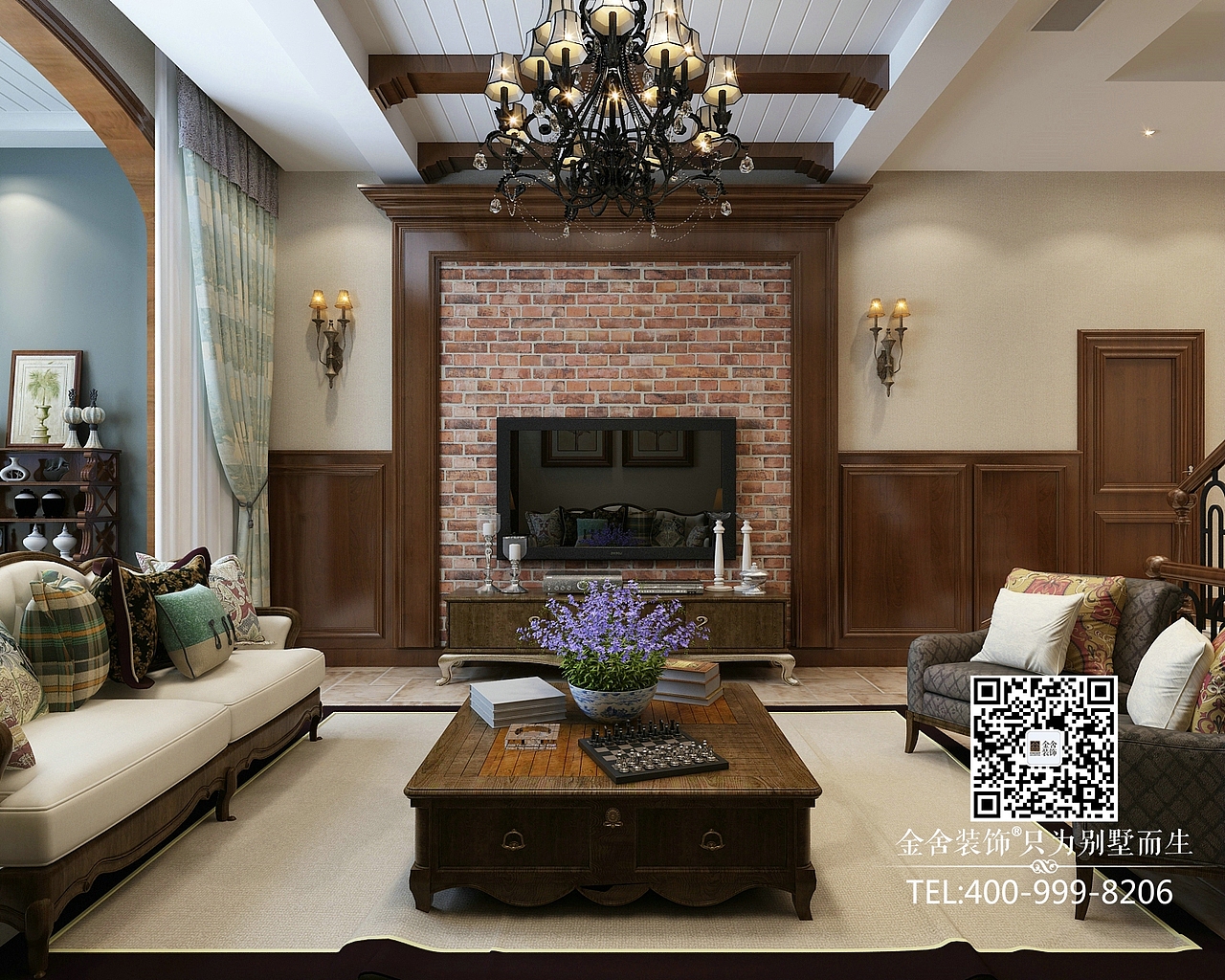 【原河名墅装修】-原河名墅客厅装修效果图