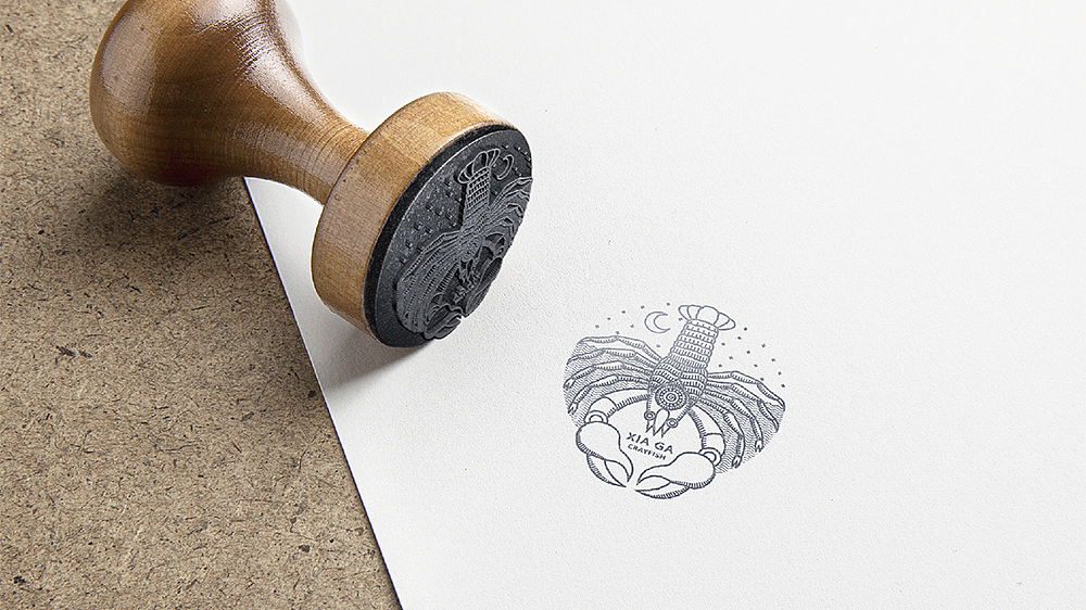 虾嘎品牌标志设计(小龙虾品牌)