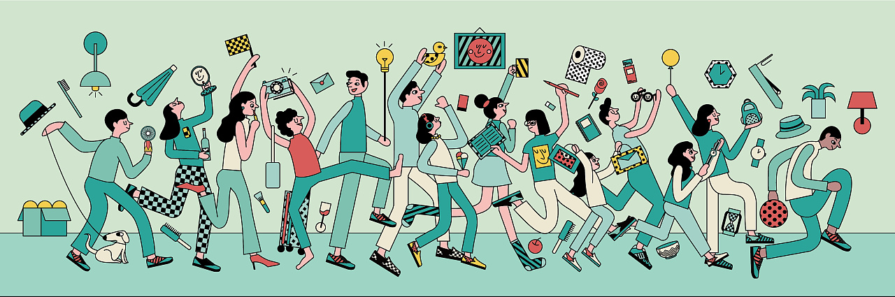 商业插画nome家居店铺形象升级插画