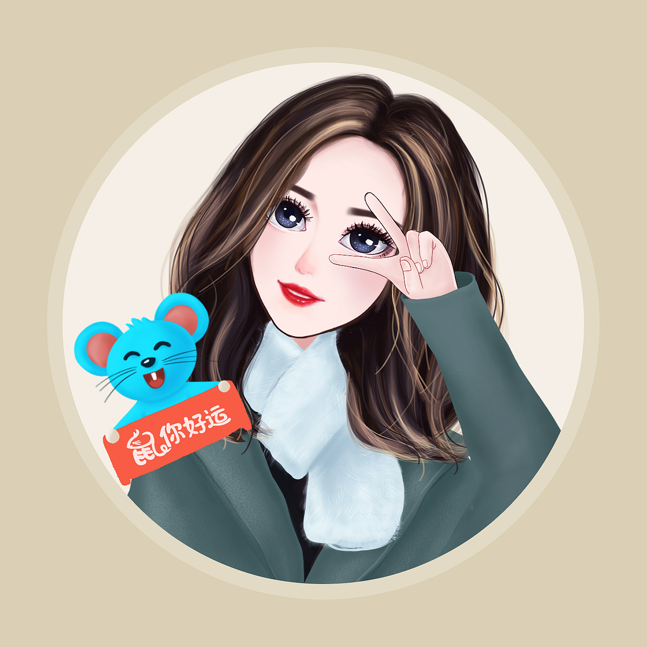 展示图活动页面网页设计手绘头像手绘小图gif广告标签头像手绘插画