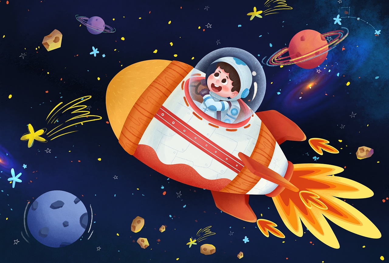 飞向宇宙|插画|儿童插画|猫玖酒 - 原创作品 - 站酷 (zcool)
