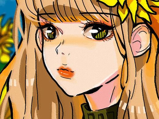 向日葵女孩（个人主页-ZNTgxMzE1Njg=） - 创作习作 - 站酷设计师小菘崧原创素材 - 站酷ZCOOL