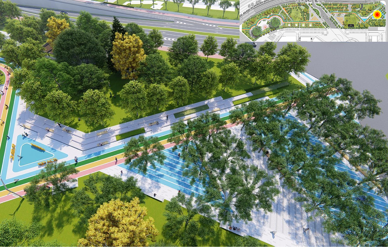 赣州蓉江新区滨江路隧道西侧绿地景观方案设计