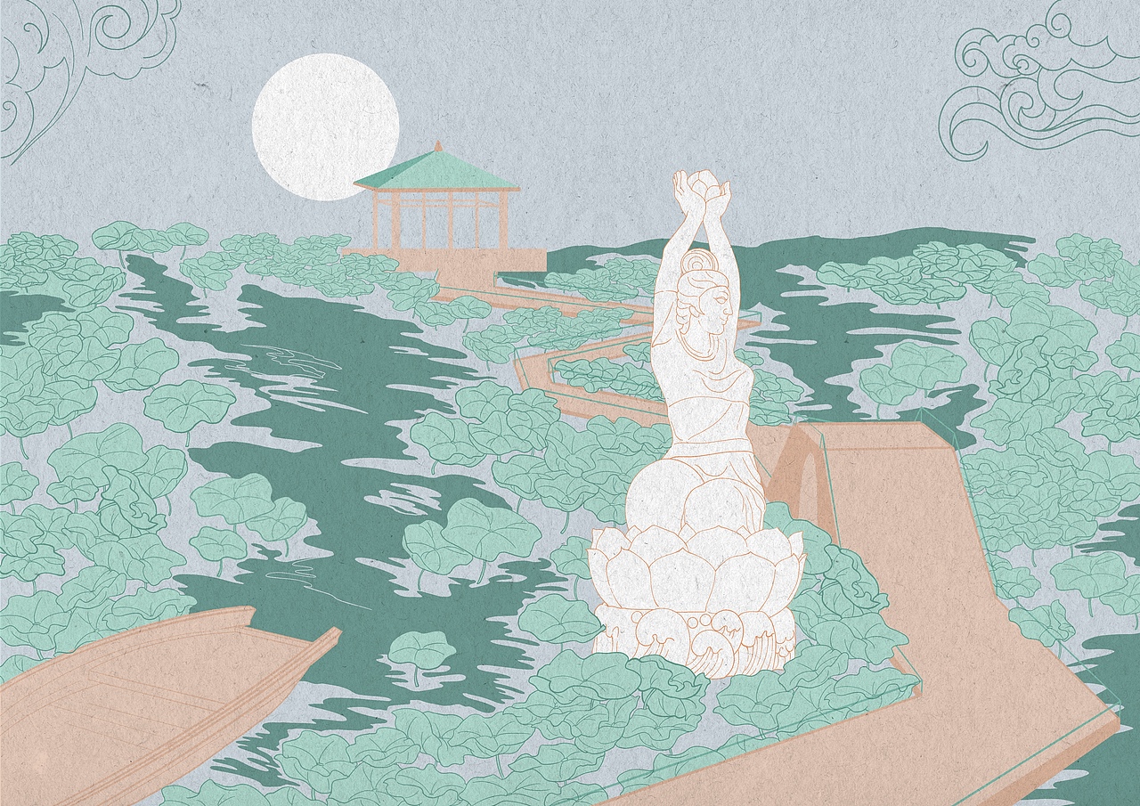 姑苏六景穹窿山狮子林荷塘月色寒山寺盘门苏州博物馆（图ZMTkxODIxNzI4） - 创作习作 - 站酷设计师尔尔同学原创素材 - 站酷ZCOOL