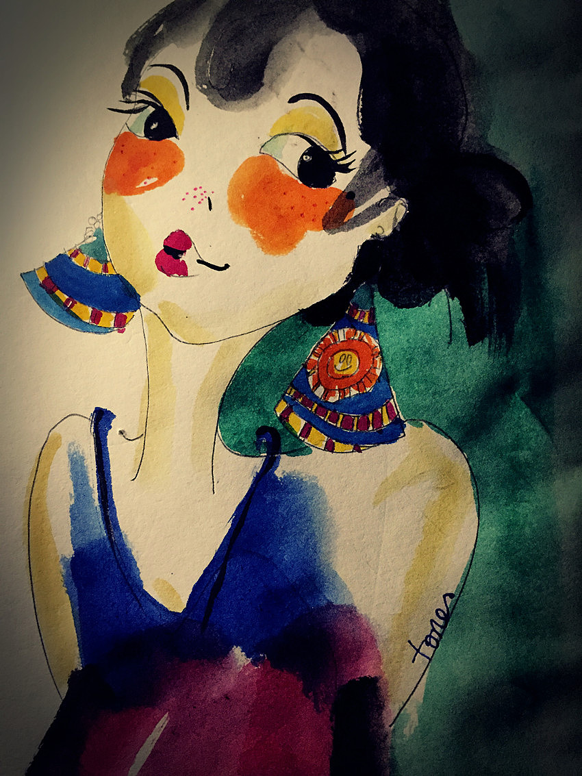 吃了饭，依然是细脖子