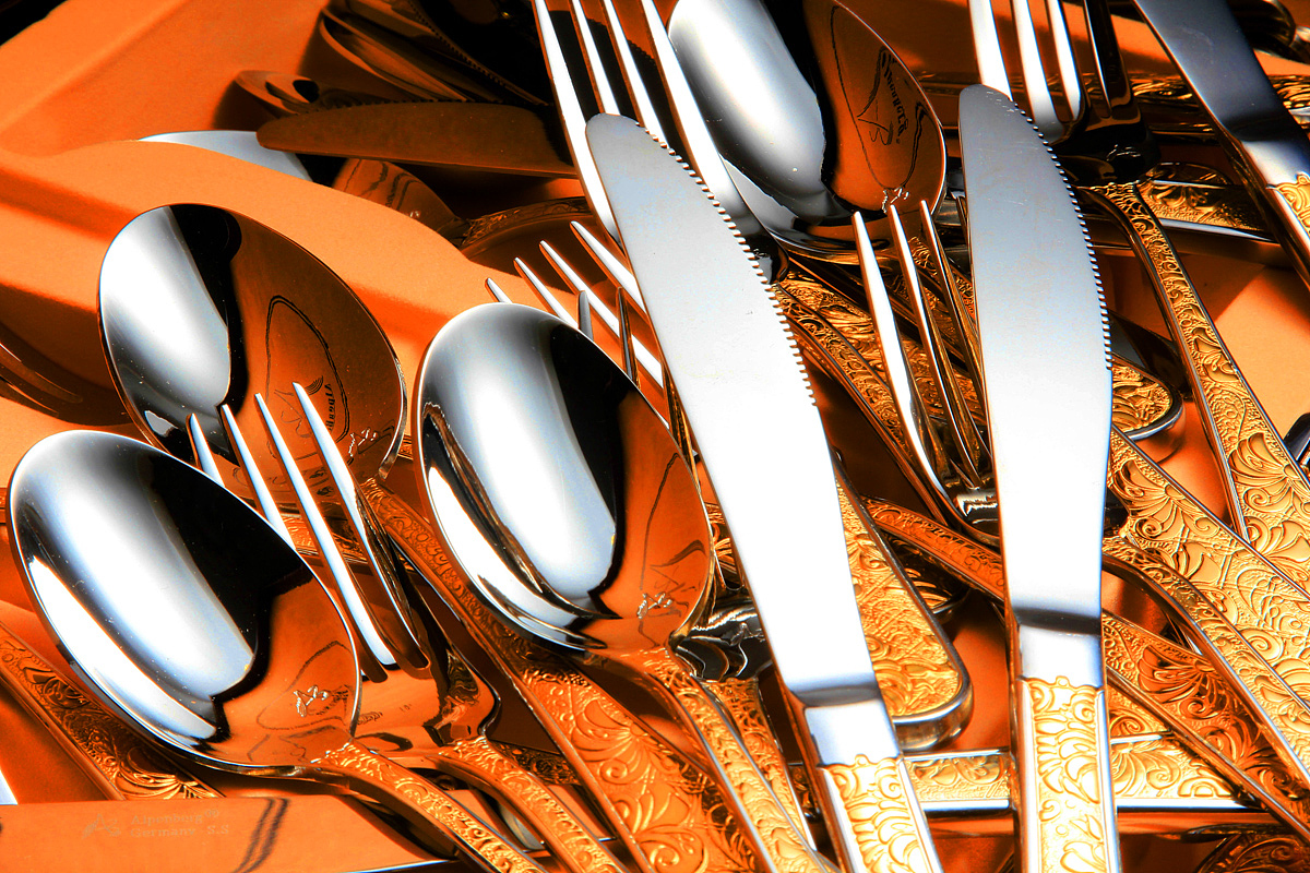 不锈钢产品高难度拍摄餐具刀金属品拍有力质感更强